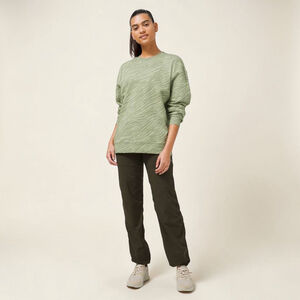 Lululemon Perfectly Oversized Crew Le Tigre Green Fern Print Sz 4